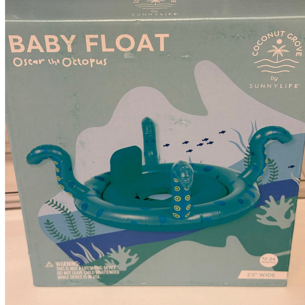 Coconut Grove by Sunnylife-Unisex Baby Inflatable Pool Float Toy - Octopus- NEW